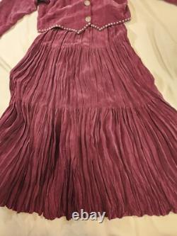 Vintage Miller Stockman Western 2pc Broomstick Skirt Outfit Lg