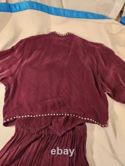 Vintage Miller Stockman Western 2pc Broomstick Skirt Outfit Lg