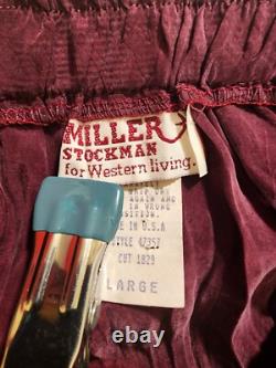 Vintage Miller Stockman Western 2pc Broomstick Skirt Outfit Lg