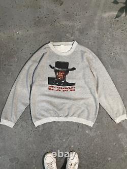 Vintage Morgan Kane Gray Sweatshirt Crewneck Size Xl 80s Western Cotton