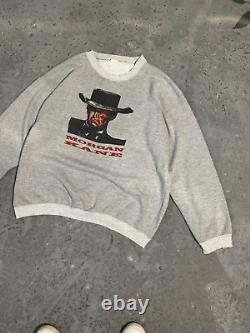 Vintage Morgan Kane Gray Sweatshirt Crewneck Size Xl 80s Western Cotton