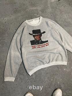 Vintage Morgan Kane Gray Sweatshirt Crewneck Size Xl 80s Western Cotton