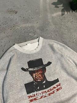 Vintage Morgan Kane Gray Sweatshirt Crewneck Size Xl 80s Western Cotton