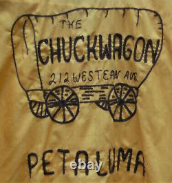 Vintage Nat Nast Chuckwagon Petaluma Ca Western Bowling Shirt Gingham Rockabilly