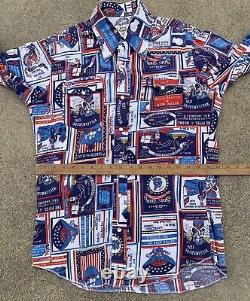 Vintage Niver Texas Mesquite Exclusive USA America western shirt pearl snap