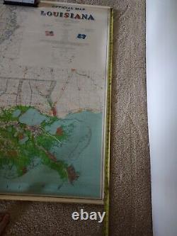 Vintage Official louisiana Map super large 1978