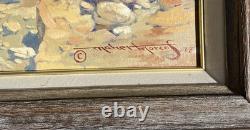 Vintage Original Oil Painting Old West Western Cowboy By Maher Morcos