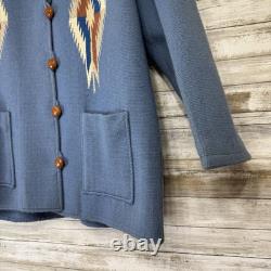 Vintage Ortega's Chimayo NM Hand Woven 100% Wool Coat Women's XL Western Jacket
