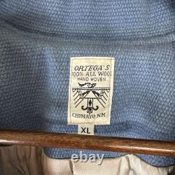 Vintage Ortega's Chimayo NM Hand Woven 100% Wool Coat Women's XL Western Jacket