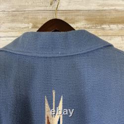 Vintage Ortega's Chimayo NM Hand Woven 100% Wool Coat Women's XL Western Jacket