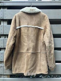 Vintage Orvis Shearling Suede Coat, L, Made in USA, Brown