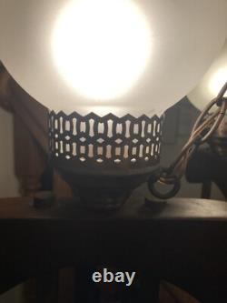 Vintage Oxen Yoke Chandelier Light Country Rustic Fixture Western Saloon