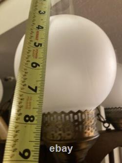 Vintage Oxen Yoke Chandelier Light Country Rustic Fixture Western Saloon