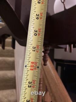 Vintage Oxen Yoke Chandelier Light Country Rustic Fixture Western Saloon