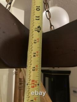 Vintage Oxen Yoke Chandelier Light Country Rustic Fixture Western Saloon