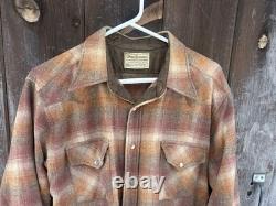 Vintage PENDLETON High Grade Western Wear Wool Shirt Pearl Snaps Rockabilly