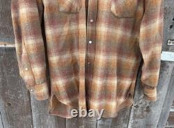 Vintage PENDLETON High Grade Western Wear Wool Shirt Pearl Snaps Rockabilly