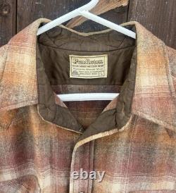 Vintage PENDLETON High Grade Western Wear Wool Shirt Pearl Snaps Rockabilly