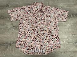 Vintage Palomino Western Short Sleeve Shirt Snap Button Mens Size L (16-16 1/2)