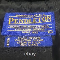 Vintage Pendleton Authentic High Grade Western Wear Wool bomber Jacket Large