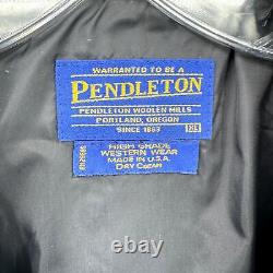 Vintage Pendleton Coat Mens XL Wool Western High Grade Heavyweight Aztec Black