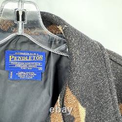 Vintage Pendleton Coat Mens XL Wool Western High Grade Heavyweight Aztec Black