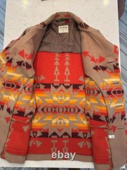 Vintage Pendleton High Grade Western Wear Blanket Coat Wool Southwest USA Sz 40