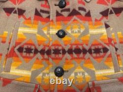 Vintage Pendleton High Grade Western Wear Blanket Coat Wool Southwest USA Sz 40