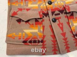 Vintage Pendleton High Grade Western Wear Blanket Coat Wool Southwest USA Sz 40