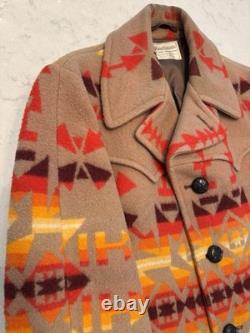 Vintage Pendleton High Grade Western Wear Blanket Coat Wool Southwest USA Sz 40