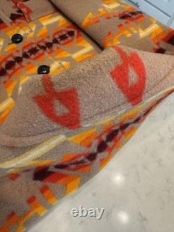 Vintage Pendleton High Grade Western Wear Blanket Coat Wool Southwest USA Sz 40