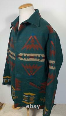Vintage Pendleton High Grade Western Wear Native Blanket Wool Jacket Size Large