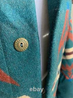 Vintage Pendleton High Grade Western Wear Native Blanket Wool Jacket Size Large