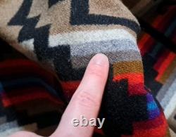 Vintage Pendleton High Grade Western Wear Sz L Aztec Tribal Blanket Jacket Coat