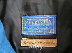 Vintage Pendleton High Grade Western Wear Wool Bomber Jacket Aztec Size Large