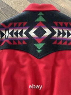 Vintage Pendleton High Grade Western Wear Wool Jacket Southwest Aztec Bomber L