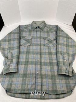Vintage Pendleton High Grade Western Wear Wool Pearl Snap Shirt Men's Large EUC