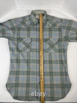 Vintage Pendleton High Grade Western Wear Wool Pearl Snap Shirt Men's Large EUC