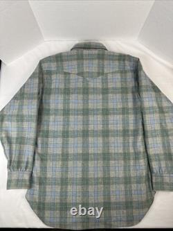 Vintage Pendleton High Grade Western Wear Wool Pearl Snap Shirt Men's Large EUC