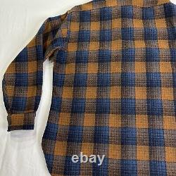 Vintage Pendleton Jacket 1970s Plaid Woolen Mills Western Size Large Wool