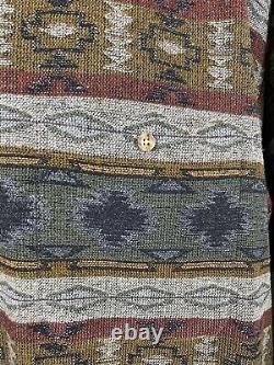 Vintage Pendleton Wool Native Southwestern Aztec Shirt Jacket Blanket USA Men XL