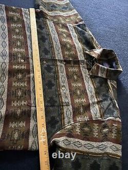 Vintage Pendleton Wool Native Southwestern Aztec Shirt Jacket Blanket USA Men XL