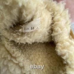 Vintage Pioneer Wear Shearling Suede Ranch Coat 70s Western Sherpa Jacket 44