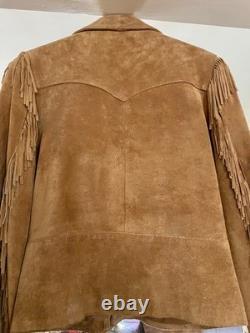 Vintage Pioneer Wear Women's Suede Fringe Western Jacket Size 42 Light Use NICE