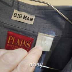 Vintage Plains Pearl Snap Western Shirt American Eagles Embroidery 2XL Big Man
