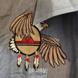 Vintage Plains Pearl Snap Western Shirt American Eagles Embroidery 2XL Big Man