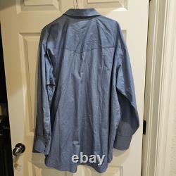 Vintage Plains Pearl Snap Western Shirt American Eagles Embroidery 2XL Big Man