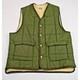 Vintage Puffer Vest Western Trails Size L 60s Hunter Green Sherpa Lined Quilted