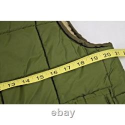 Vintage Puffer Vest Western Trails Size L 60s Hunter Green Sherpa Lined Quilted