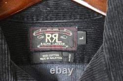Vintage RRL Men's Corduroy Oversized Shirt Sz Large L Navy Blue 100% Cotton